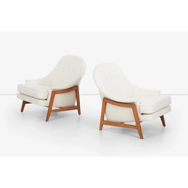 Dunbar Furniture Pair of Edward Wormley Lounge Chairs for Dunbar For Sale - Image 4 of 12