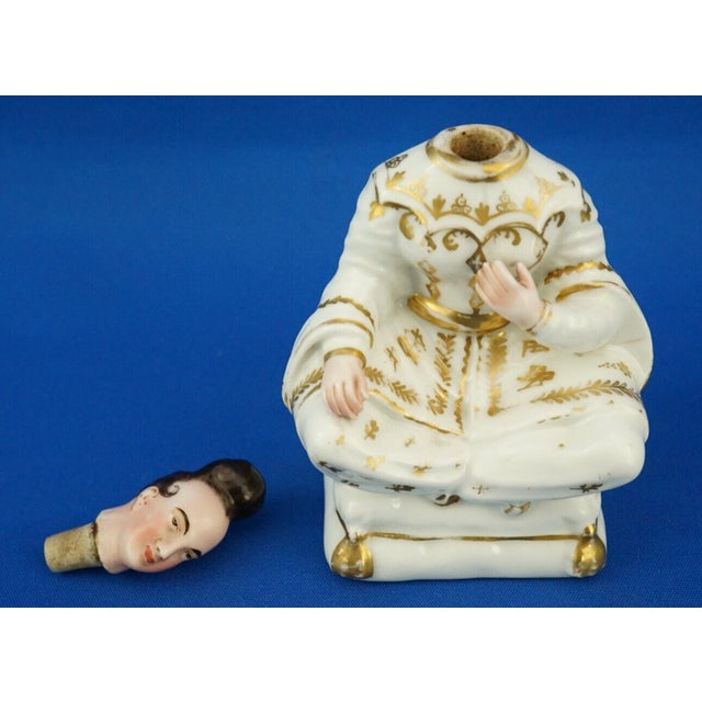 Antique French Anthropomorphic Porcelain Perfume Bottle by Jacob Petit, 1800s For Sale - Image 11 of 18