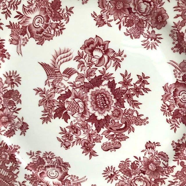 1970s Vintage Red Fasan Porcelain Plate from Villeroy & Boch, 1970s For Sale - Image 5 of 7