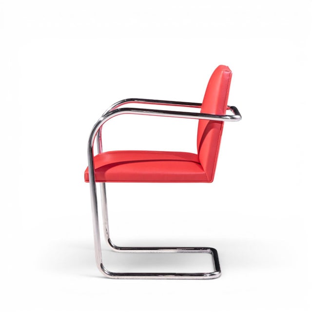 Mies Van Der Rohe for Knoll Brno Mid Century Cantilever Chrome Dining Chairs - Set of 16 For Sale - Image 9 of 11