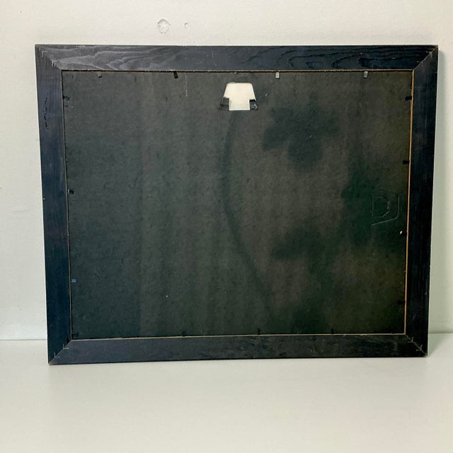 1980s Vintage Italian Coastal Venus Blue Gondola at Dock Framed Photography. For Sale - Image 13 of 13