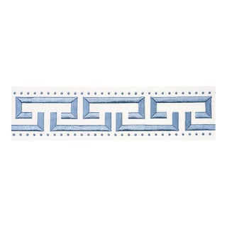 Schumacher X Paloma Contreras Margo Fret Trim In Porcelain For Sale