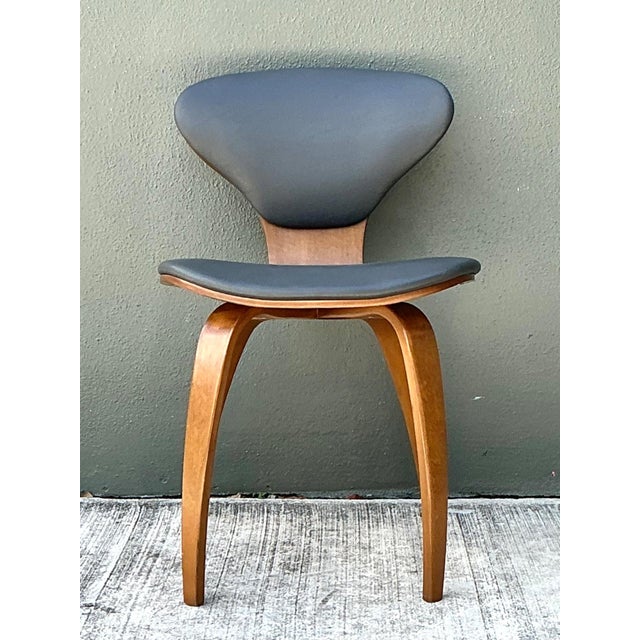 Vintage Wood and Leather Cherner Dining Chair For Sale - Image 18 of 18