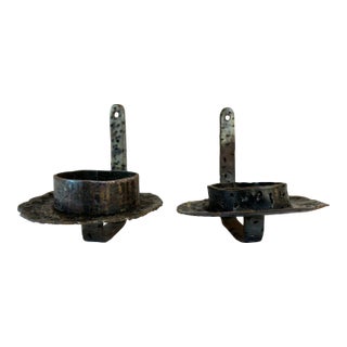 Vintage Brutalist Wall Sconces Set of 2 For Sale