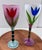 Late 20th Century Late 20th Century Kosta Boda “Tulipa” Hand-Painted Art Glass Goblets by Ulrica Hydman-Vallien – Pair For Sale - Image 5 of 18