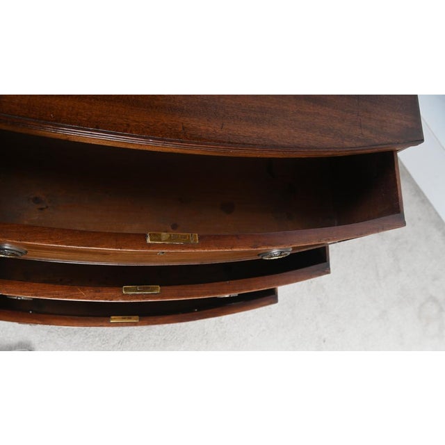 Brown Georgian Mahogany Bow Front Chest of Drawers, 1820 For Sale - Image 8 of 13