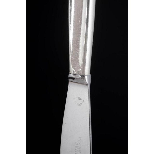 Cypress Lunch Knives in Sterling Silver by Henning Koppel for Georg Jensen, 1940s, Set of 2 For Sale - Image 4 of 6