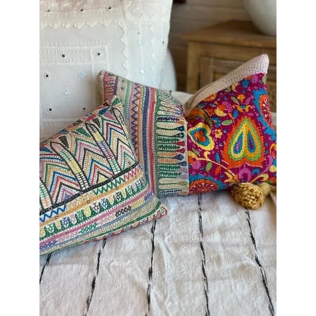 Karny Antique Tribal Grain Sack Pillow For Sale - Image 14 of 15