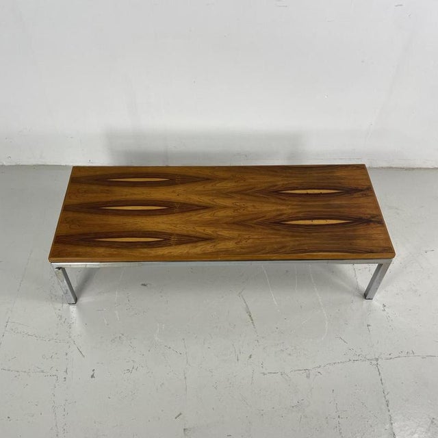 Mid-Century Modern Mid-Century Rosewood and Chrome Coffee Table from Merrow Associates, 1960s For Sale - Image 3 of 11