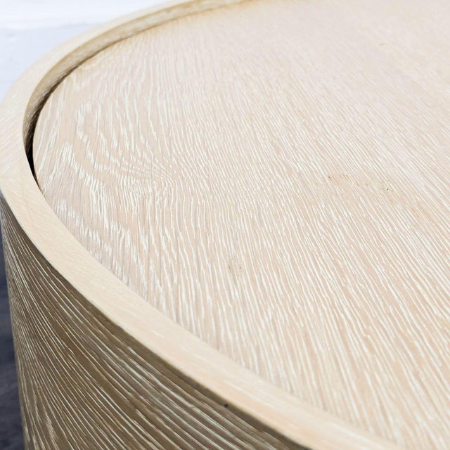 Modern West Elm Volume Round Storage Drum Coffee Table For Sale - Image 3 of 7