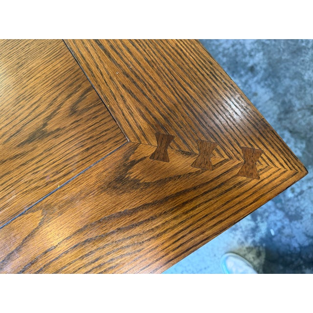 Vintage Romweber Master-Made Oak Dining Suite – Extension Table, 6 Chairs & Matching Sideboard, 1950s–60s For Sale In Chicago - Image 6 of 12