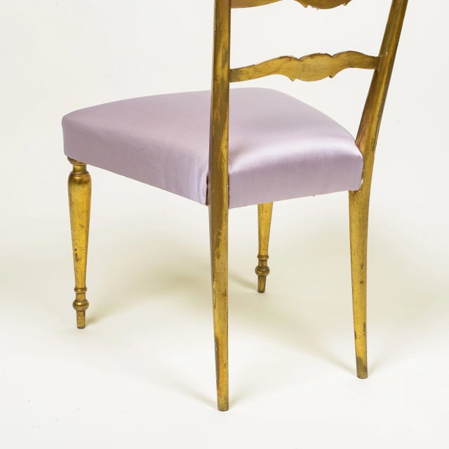 A Mid-Century Chiavari Giltwood Side Chair For Sale - Image 9 of 11