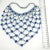 Modern Vintage Dominique Bib Necklace Blue Rhinestones For Sale - Image 3 of 5