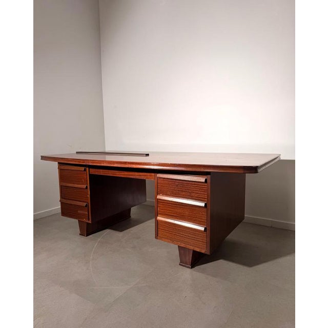 Vintage Executive Desk in Mahogany For Sale - Image 9 of 9