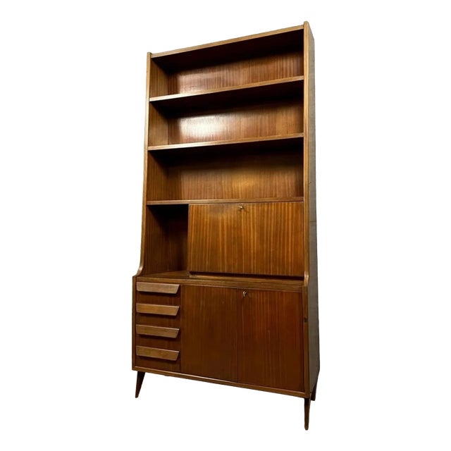 Italian Secretary Bookcase from Mobili Barovero Torino, 1960s For Sale