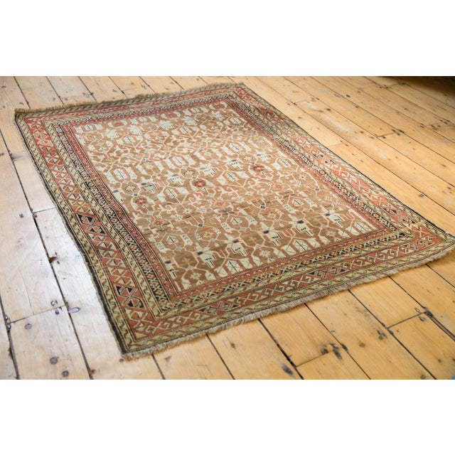 Traditional Antique Caucasian Rug - 3'5" x 4'6" For Sale - Image 3 of 18