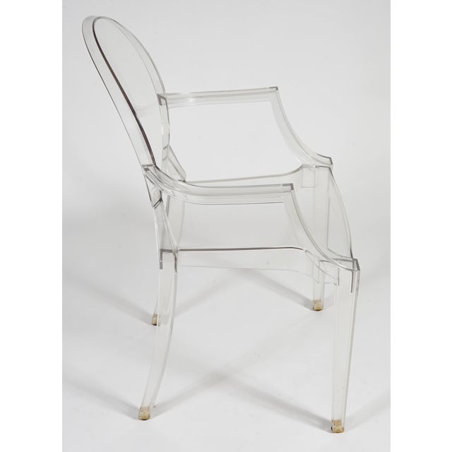 Plastic Vintage Acrylic Louis Ghost Chair by Philippe Starck for Kartell For Sale - Image 7 of 9