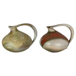 Pottery Vases 313 by Kurt Tschörner for Ruscha, Germany, 1960s, Set of 2 For Sale
