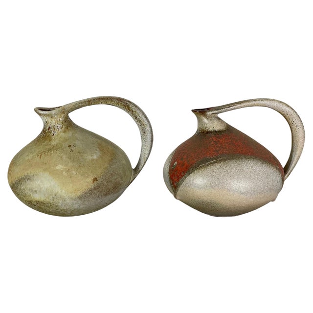 Pottery Vases 313 by Kurt Tschörner for Ruscha, Germany, 1960s, Set of 2 For Sale