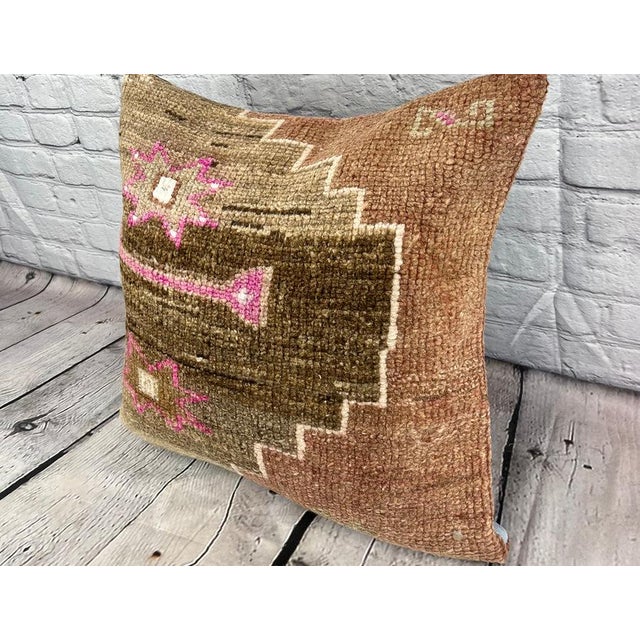 Vintage Pillow Case Turkish Rug Pillow Decorative Rug Pillow Dry cleaning only. PILLOW INSERT IS NOT INCLUDED