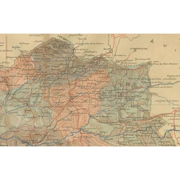 Map of the Crossroads of Extremadura, 1901 For Sale - Image 4 of 6