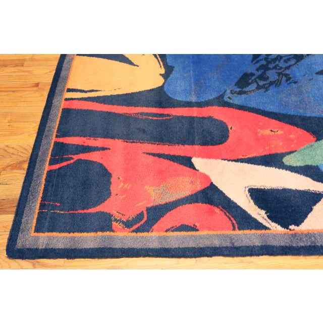 Nazmiyal Collection Vintage Pop Art Rug Inspired by Andy Warhol For Sale In New York - Image 6 of 7