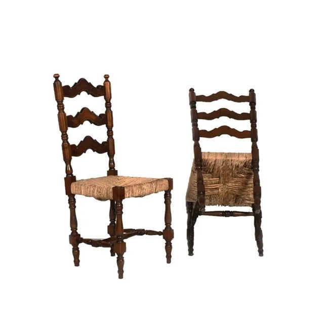 Brown Set of Dining Chairs from Dini & Puccini, 1950s For Sale - Image 8 of 10