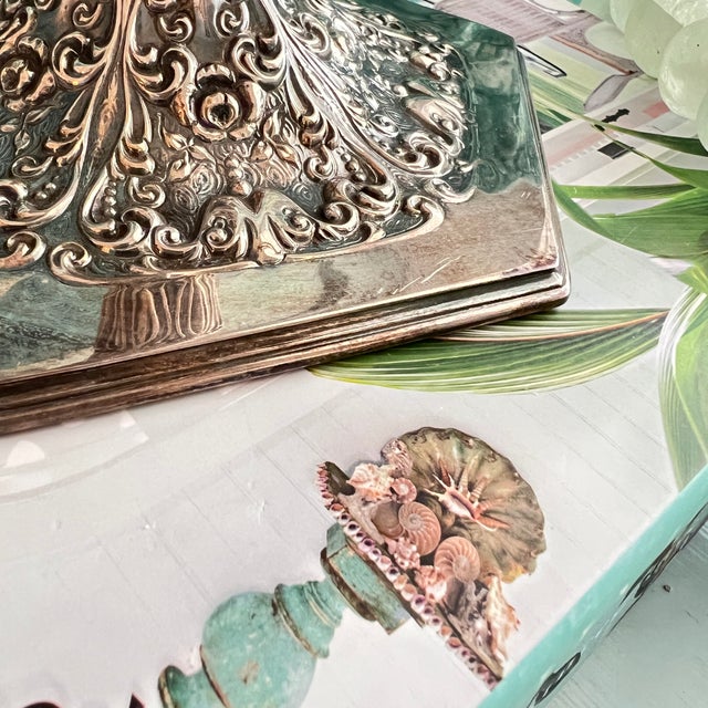 Silver Vintage Large Repousse Flute Vase by Barbour Silver Co. For Sale - Image 8 of 10