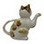 1930s Early 20th Century Chinese Porcelain Cat Teapot With Marks on the Bottom For Sale - Image 5 of 11