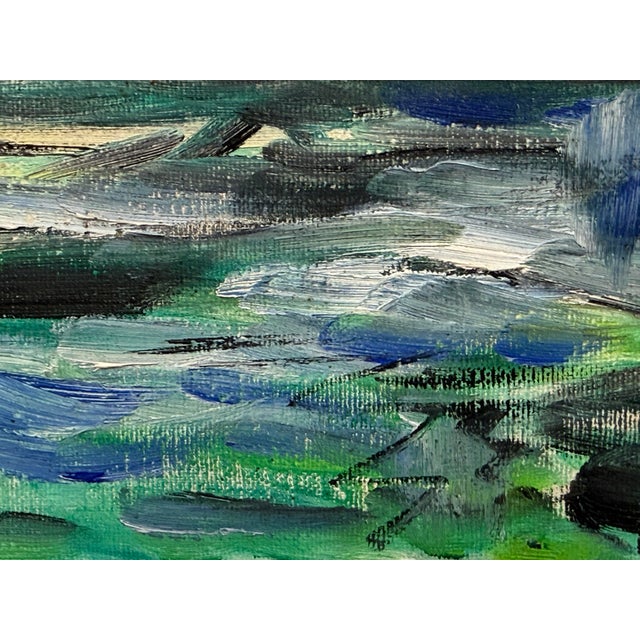 Harbor Boats Acrylic Painting on Canvas, Vintage For Sale - Image 9 of 12
