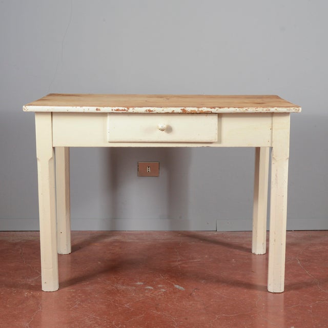 Painted Fir Kitchen Table, Early 1900s For Sale - Image 15 of 18
