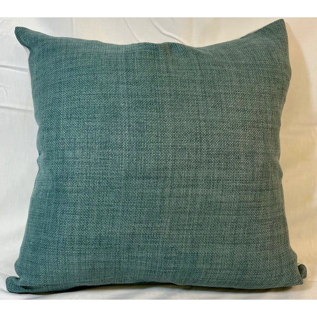 Cream Square Pillow With a Handsome Border Collie Dog Portrait - Made in the U K For Sale - Image 8 of 12