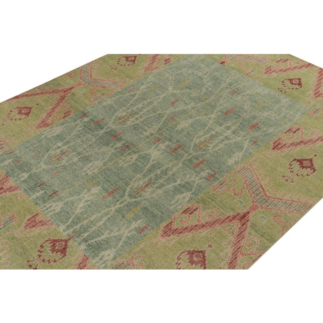 Rug & Kilim Rug & Kilim’s Mira Rug in Chartreuse, 5x7 For Sale - Image 4 of 7