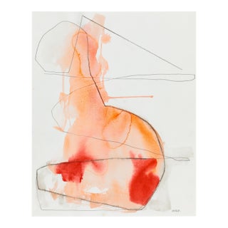 Contemporary Abstract Watercolor and Pencil on Paper "Reach Note 3" by Xanda McCagg For Sale
