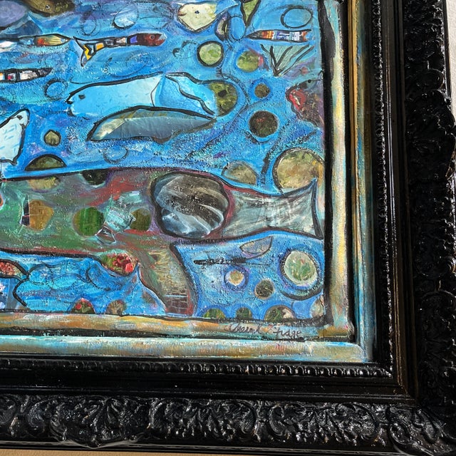 “ Where Joy Is the Only Language Spoken”, Signed by the Artist Cheryl Fudge Contemporary Original Painting For Sale In Nantucket - Image 6 of 12