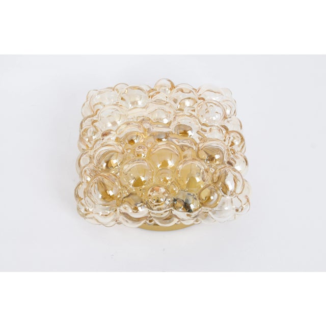Small Amber Bubble Glass Sconce by Helena Tynell for Limburg, Germany, 1960s For Sale - Image 3 of 10