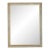 White Gold Embossed Wood Mirror For Sale