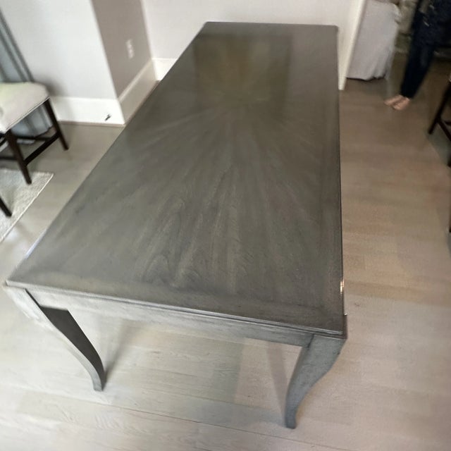 Alder wood with “Gray Day” stain and a smooth pie top and a laquer finish. Featuring simple, clean lines with a modern...