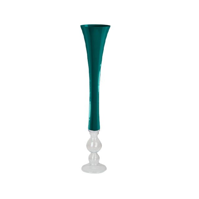 Annalisa Green Lagoon Glass Vase from VGnewtrend For Sale