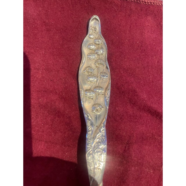 Late 19th Century Late 19th Century Sterling Set /8 Spoons in “Lily of the Valley “ Pattern by Whiting Manufacturing For Sale - Image 5 of 7