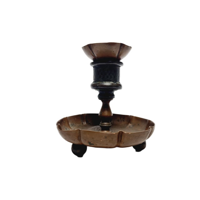 Guilloched Candleholder, United Kingdom, Early 1900s, in Very Good conditions. Designed 1890 to 1919