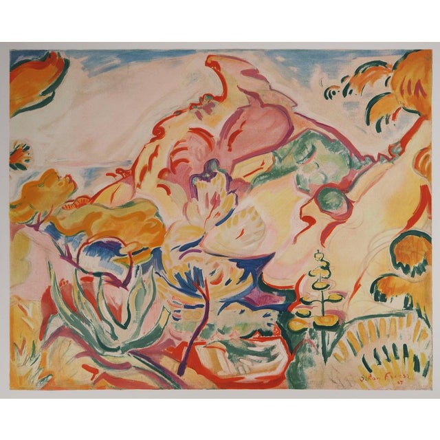 Modern Emile-Othon Friesz, Landscape at La Ciotat, Signed Lithograph For Sale - Image 3 of 5