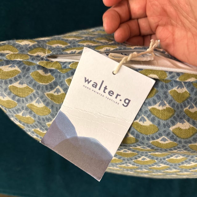 Walter G. Naples Moss Azure Lumbar Pillows, Pair For Sale - Image 12 of 12