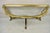 Vintage Italian Hollywood Regency Brass Base Glass Top Console Sofa Hall Table For Sale - Image 4 of 12