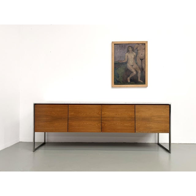 Superb modernist sideboard from the 1970s, crafted in France by Arno and often associated with the luxurious Roche Bobois...