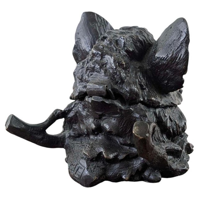 French Bronze Boars Head Inkwell in the style of Fratin, 1900 For Sale - Image 9 of 13