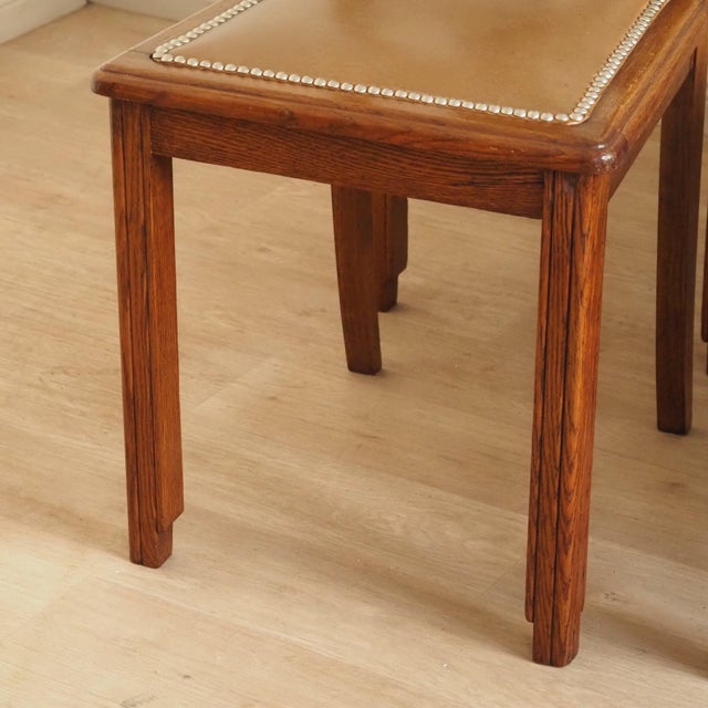 Art Nouveau Oak Chairs, 1890s, Set of 6 For Sale - Image 3 of 17