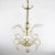 This beautifully handcrafted mid-century cristallo Murano ceiling lamp is adorned with beautiful golden leaves. The...