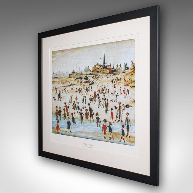 English 1990's Vintage Print Ls Lowry at the Seaside For Sale - Image 3 of 9