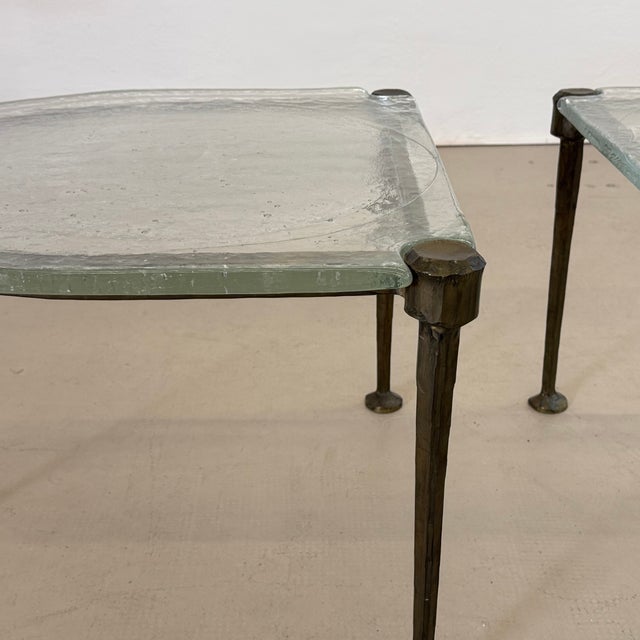 Wrought Bronze and Glass Coffee Tables by Lothar Klute, 1980, Set of 2 For Sale - Image 6 of 17